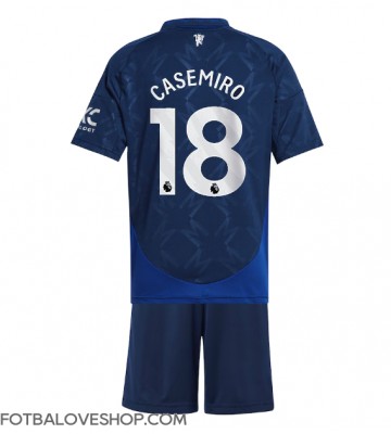 Manchester United Casemiro #18 Dětské Venkovní Dres 2024-25 Krátký Rukáv (+ trenýrky)